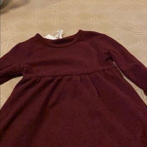 Long sleeve burgundy dress